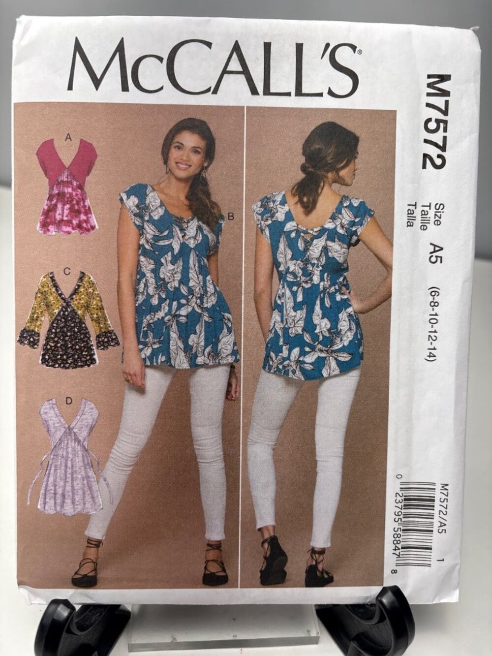 McCalls M7572 Misses Shirt Sewing Pattern Size 6 8 10 12 14 Uncut